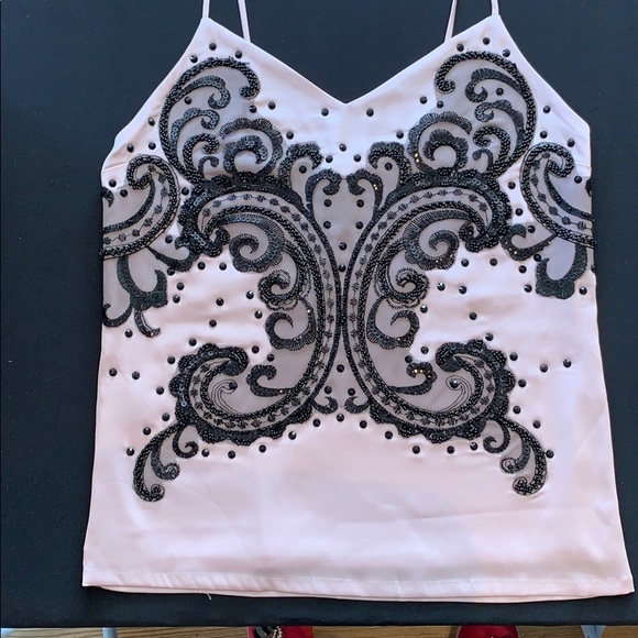 Lace-embellished silk top - Picture 3 of 7